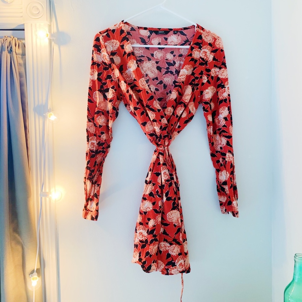 Obey wrap dress